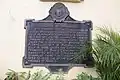 Church marker originally installed in 1935