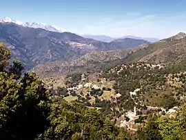 View of the hamlets of Tribbio and Coibiti, with the village of Aiti in the background