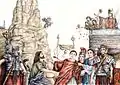 Saint Caesarius deacon denounces human sacrifice in Terracina.