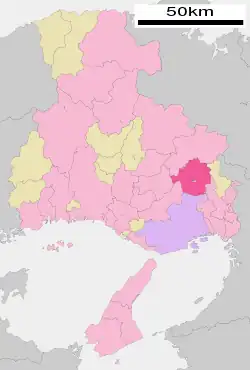 Location of Sanda