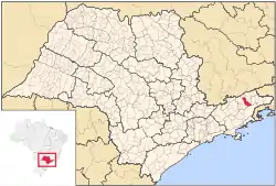 Location of Lorena within São Paulo state
