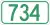 Highway 734 marker