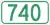 Highway 740 marker
