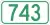 Highway 743 marker