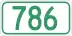 Highway 786 marker