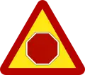 Stop sign ahead