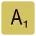 Scrabble tile for "A"