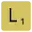 Scrabble tile for "L"