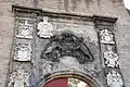 Portal in the keep wall at the top of the steps, by Verhulst, 1658.