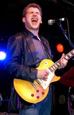 Sean Costello performing at Tipitina's, New Orleans on March 11, 2005 (photo: Donald Schellhaas)