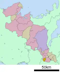 Location of Seika in Kyoto Prefecture