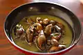 Japanese food with Semisulcospira libertina