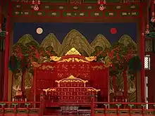 The Phoenix Throne of the King of Joseon in Gyeongbokgung, South Korea