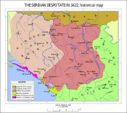 The Serbian Despotate in 1422