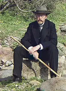 Sergey Prokudin-Gorsky, Self-portrait on the Korolistskali River, 1912