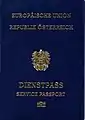 An Austrian service passport (2006–2014).