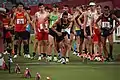 Justinas Kinderis at the start of combined event