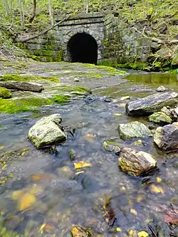 Grubb Run within Shenks Ferry Wildflower Preserve in the township