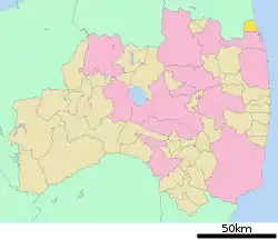 Location of Shinchi in Fukushima Prefecture