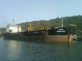 A ship at the Visakhapatnam port