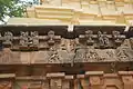 Shrine wall erotic carvings from the Rashtrakuta period in Kalleshvara temple at Bagali