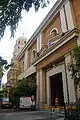 The right side of the Santa Cruz Church where another entrance to the church is located.