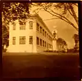 Side view of the Science Building in the 1950s