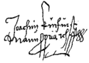 Joachim II Hector, Elector of Brandenburg's signature