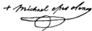Bishop Michael Portier's signature