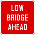 Bridge with low headroom ahead