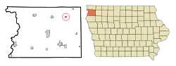 Location of Boyden, Iowa