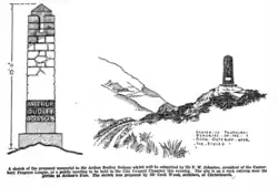 Cecil Wood's sketch of the memorial