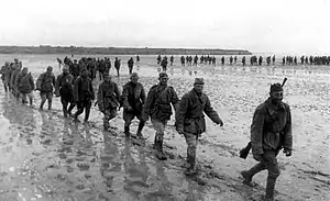 Soviet soldiers crossing the Syvash during World War II.
