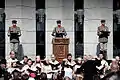 Inter-religious inauguration ceremony of the urns containing ashes of North Macedonia's Jews executed in Treblinka as part of the opening of the new Holocaust Museum in Skopje, North Macedonia