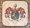 Løvenskiold coat of arms from Solum Church, Telemark