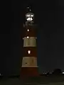The tower lit by candles in 2009 to mark its 250th anniversary.