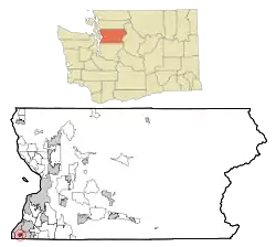 Location of Esperance, Washington