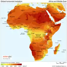 Image 43Africa and Middle East (from Solar power)
