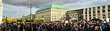 Protesters in Berlin in the rally, organized by Hamed Esmaeilion