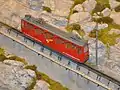 Electric railcars built by SLM are used in the Pilatus Railway