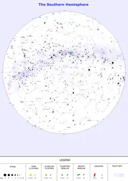 A Southern Hemisphere starchart.