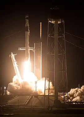 Falcon 9 and Endeavour launch from LC-39A, at the Kennedy Space Center, with the SpaceX Crew-2 crew members aboard, on Friday, April 23rd, 2021