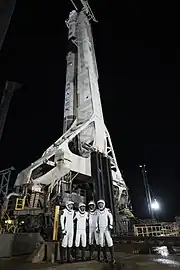 Crew-3 astronauts during dress rehearsals