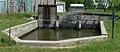 Sluice gates from upstream