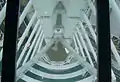 The view through the glass floor of the tower.