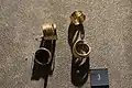 Spiral golden lock rings, City of Prague Museum