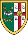 The crest of St Peter's College, Oxford