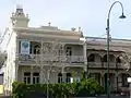Terrace with French styled mansard roof tower