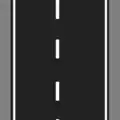 Standard road centre line on urban and residential roads.