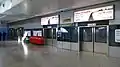 Platform doors at a Transit station